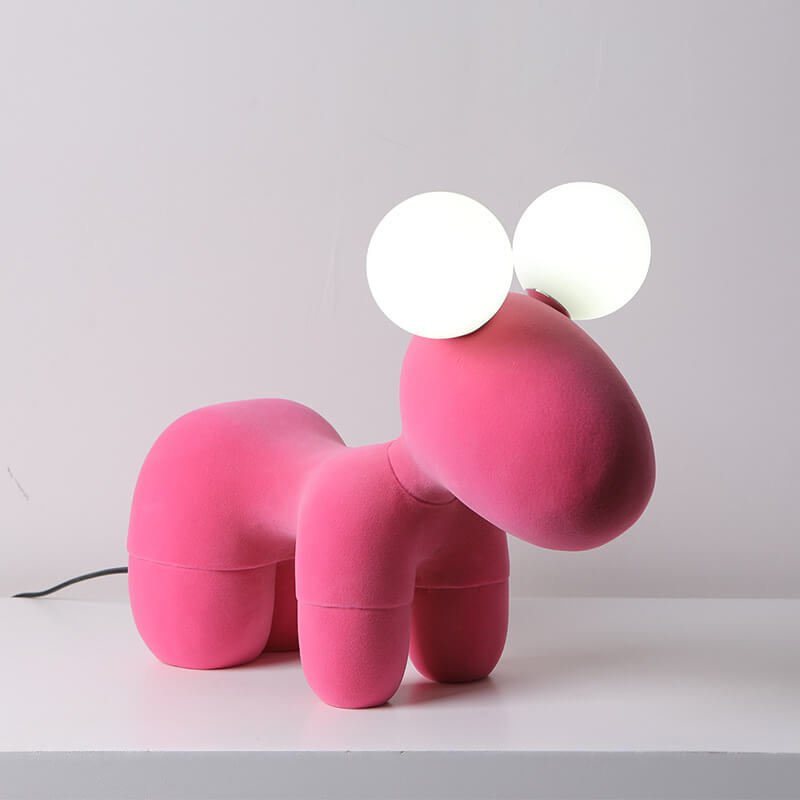 Cartoon Pony Plush Resin 2-Light Table Lamp