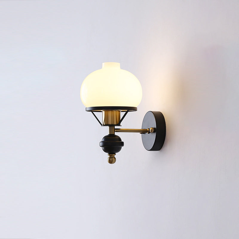 Geometric Circle Glass Iron Wall Lamp