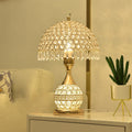 Fabric Crystal Ball Iron Table Lamp