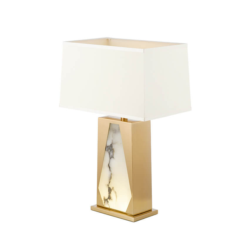 Lucite Fabric Metal Table Lamp
