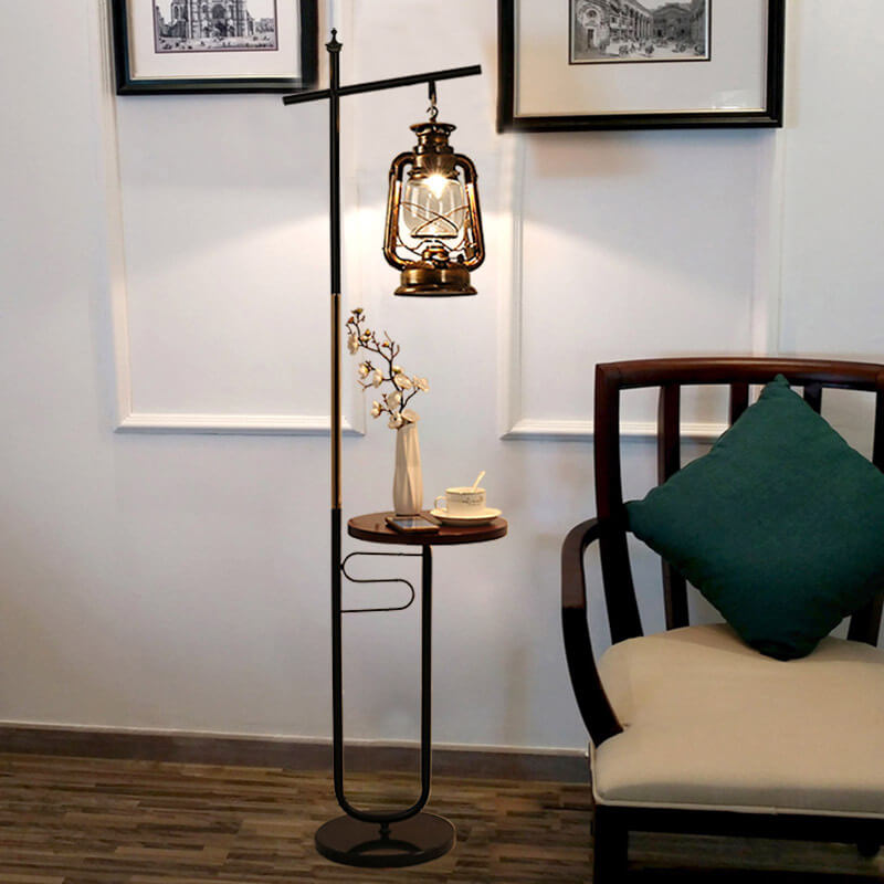 European Vintage Simple Lantern Floor Lamp