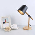 Macaron Iron Cylinder Wooden Table Lamp