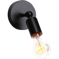Iron Round Exposed Entryway Wall Lamp