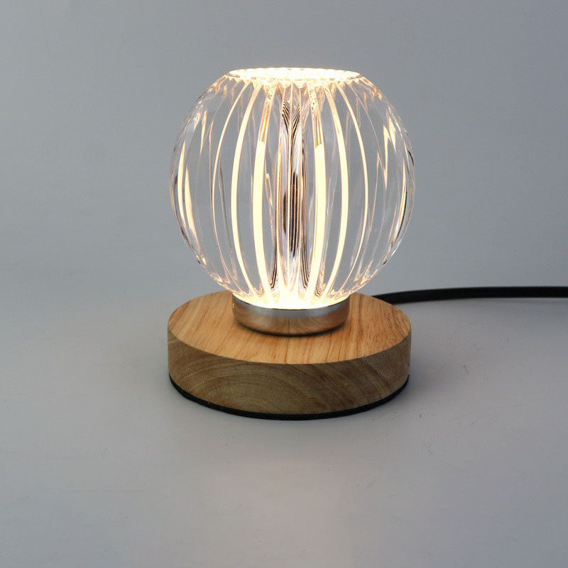 Acrylic Round Ball Wireless Table Lamp