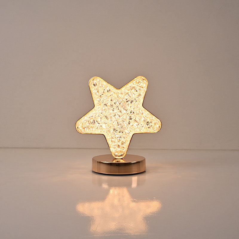 Acrylic Moon Star Geometry Table Lamp