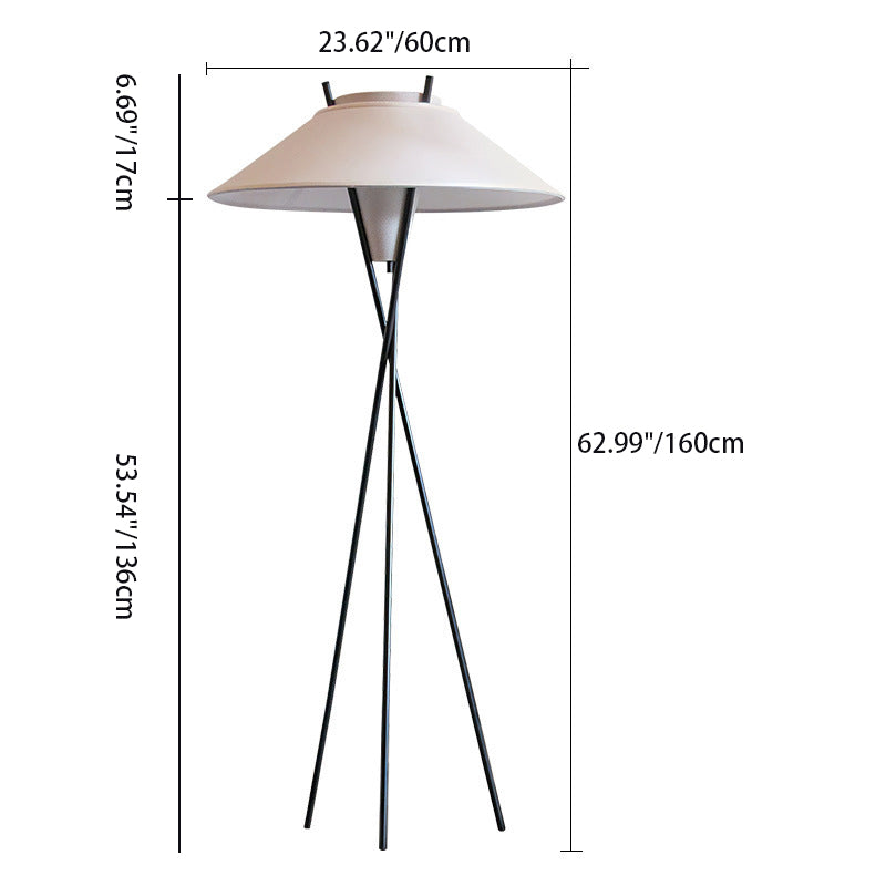 Contemporary Simplicity Semi-tapered Fabric Floor Lamp