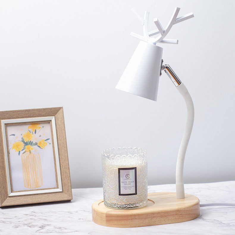 Iron Antler Solid Wood Table Lamp