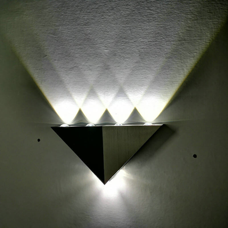 Aluminum Acrylic Stereo Triangle Wall Lamp