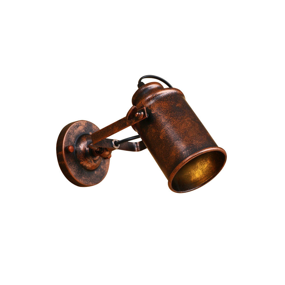 Rust Cylinder Wall Lamp