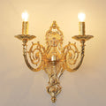 Candelabra Carved Zinc Alloy 2-Light Wall Lamp