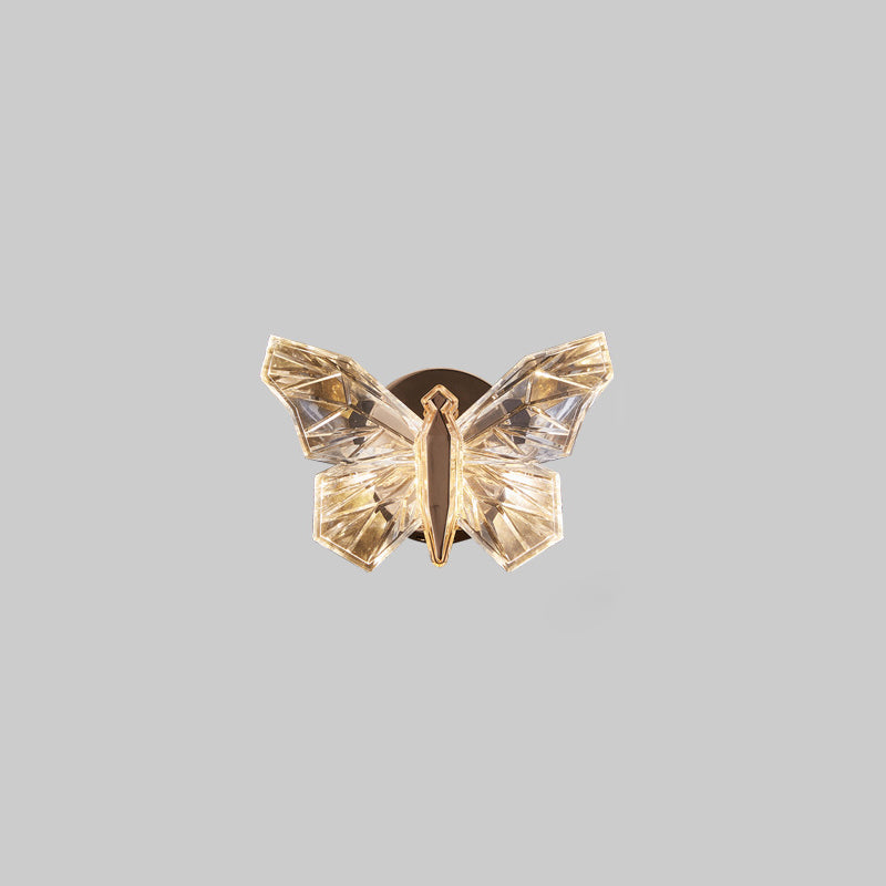 Butterfly Hardware Aluminum Acrylic Wall Lamp