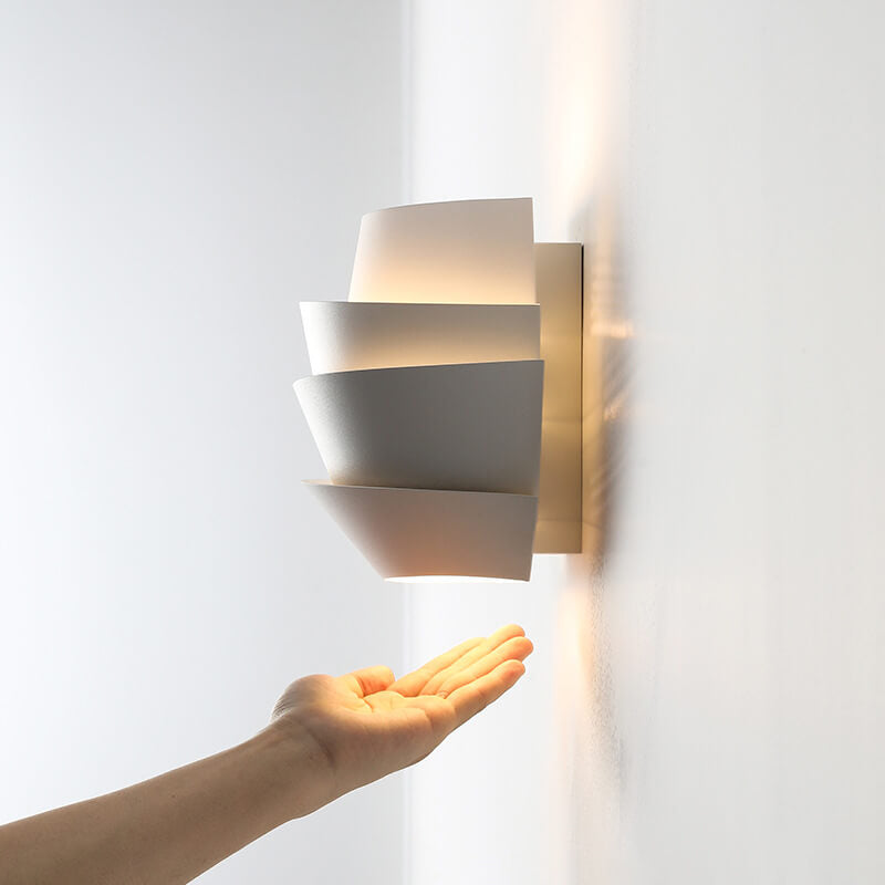Layers Half Cylinder Iron 2-Light Wall Lamp