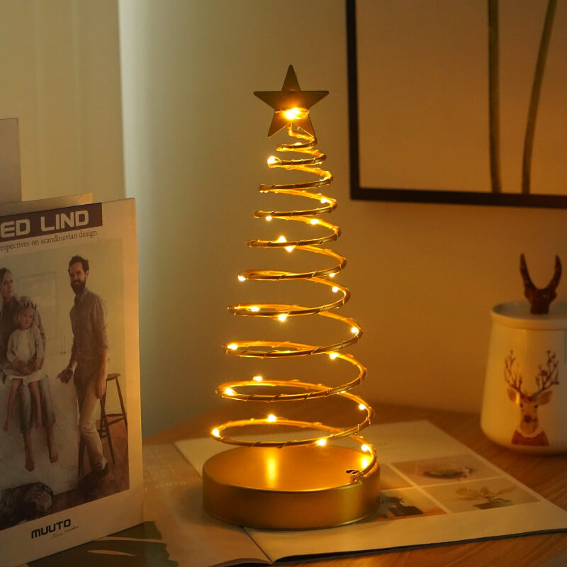 Spiral Star Christmas Decorative Table Lamp