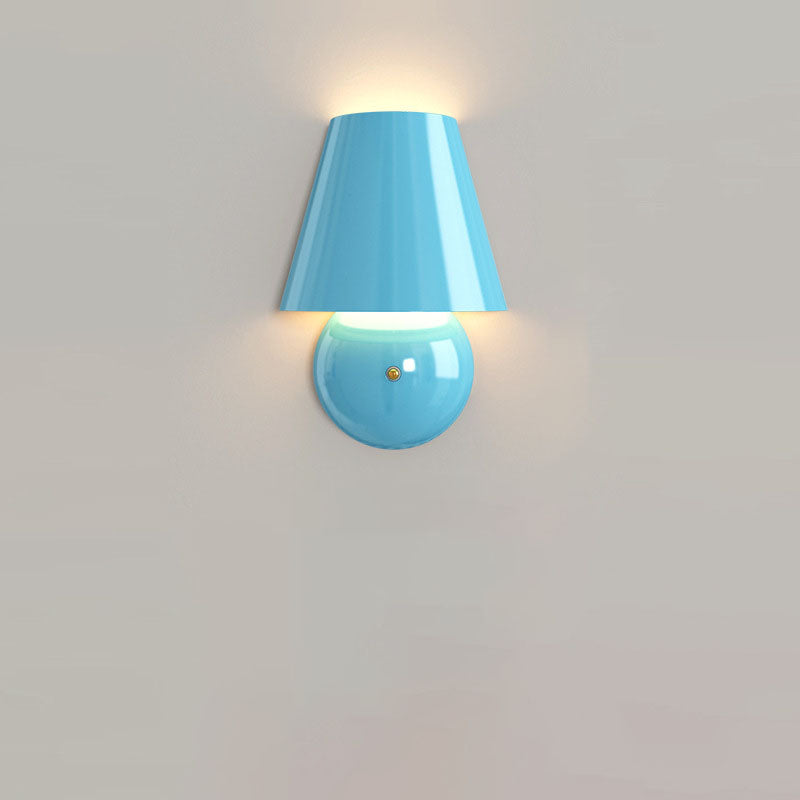 Cream Trapezoidal Round Iron Wall Lamp