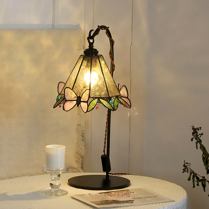 Butterfly Prismatic Metal Glass Table Lamp