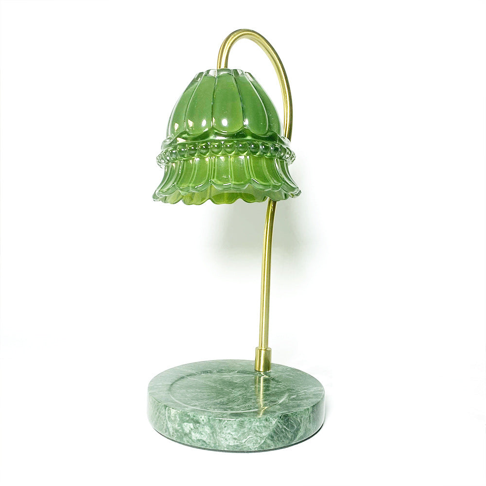 Green Glass Marble Melting Table Lamp