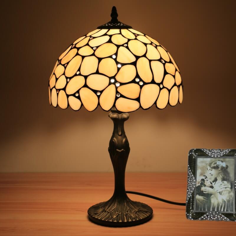 Pebbles Flower Stained Glass Table Lamp