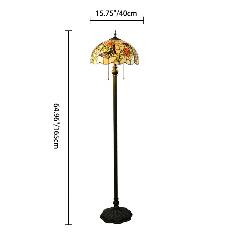 Half Ball Resin Glass Floor Lamp