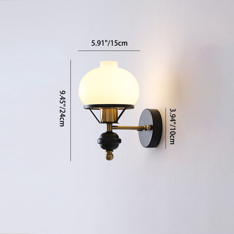 Geometric Circle Glass Iron Wall Lamp