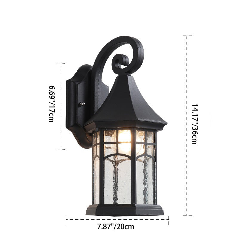 Aluminum Glass Conical Prism Outdoor Light