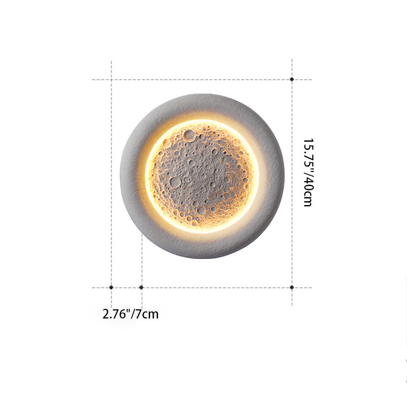 Concrete Imitation Moon Texture Wall Lamp