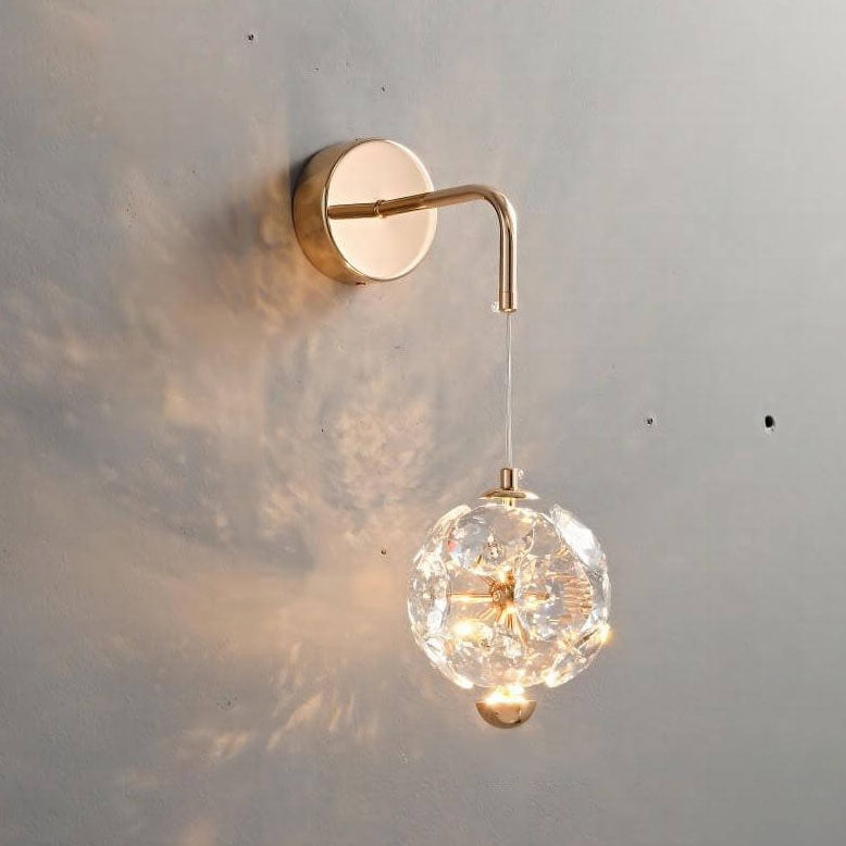 Orb Hardware Crystal Bedroom Wall Lamp
