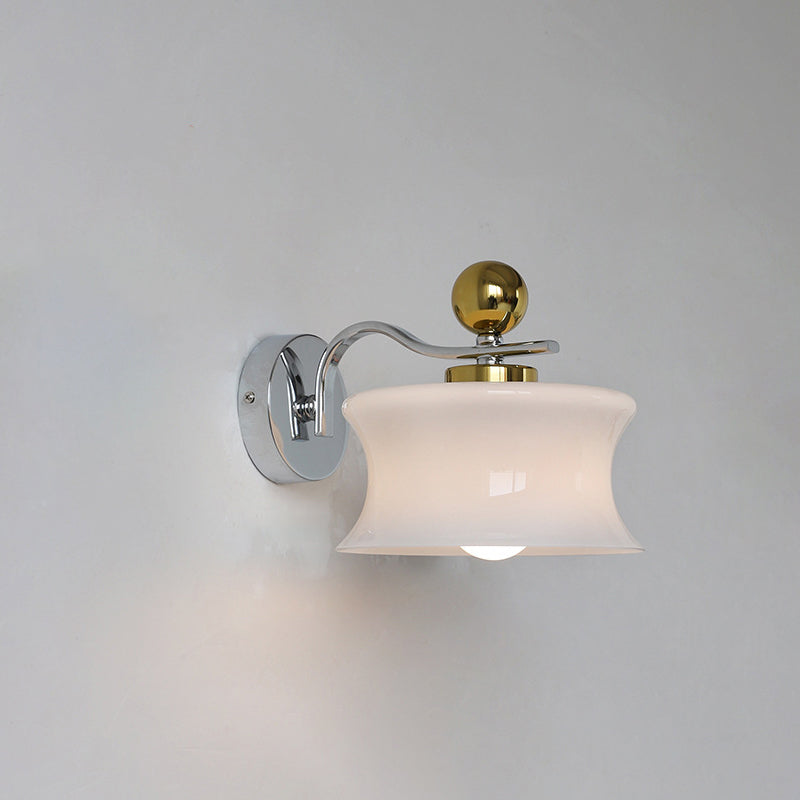 Glass Iron Drum Wave Wall Lamp