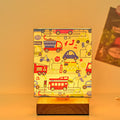 Kids Rectangular Solid Wood Table Lamp