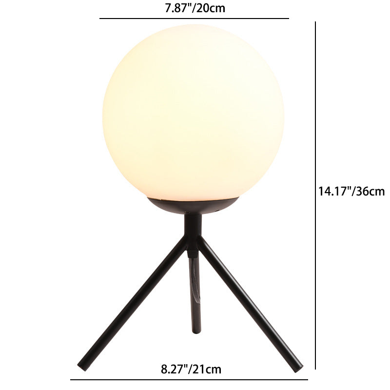 Iron Glass Ball Bracket Table Lamp