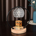 Wooden Glass Melting Wax 2-Light Table Lamp