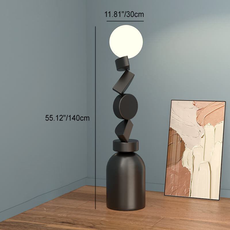 Geometric Blocks Stacked Iron Floor Lamp