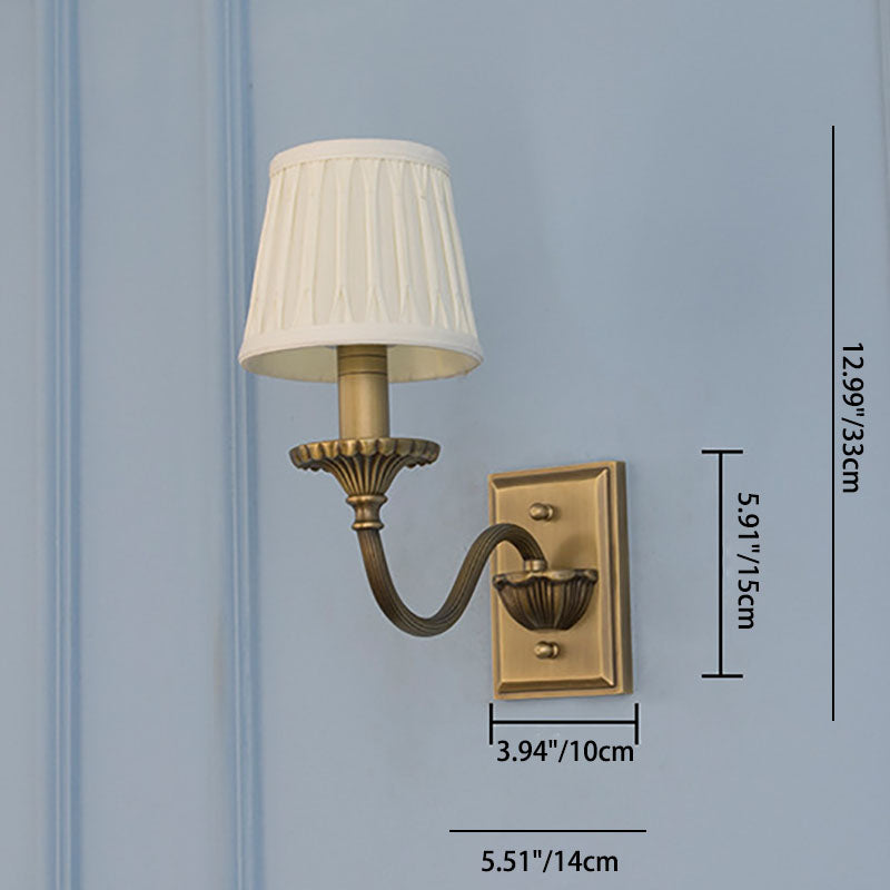 Cylinder Candelabra Curved Rod Wall Lamp