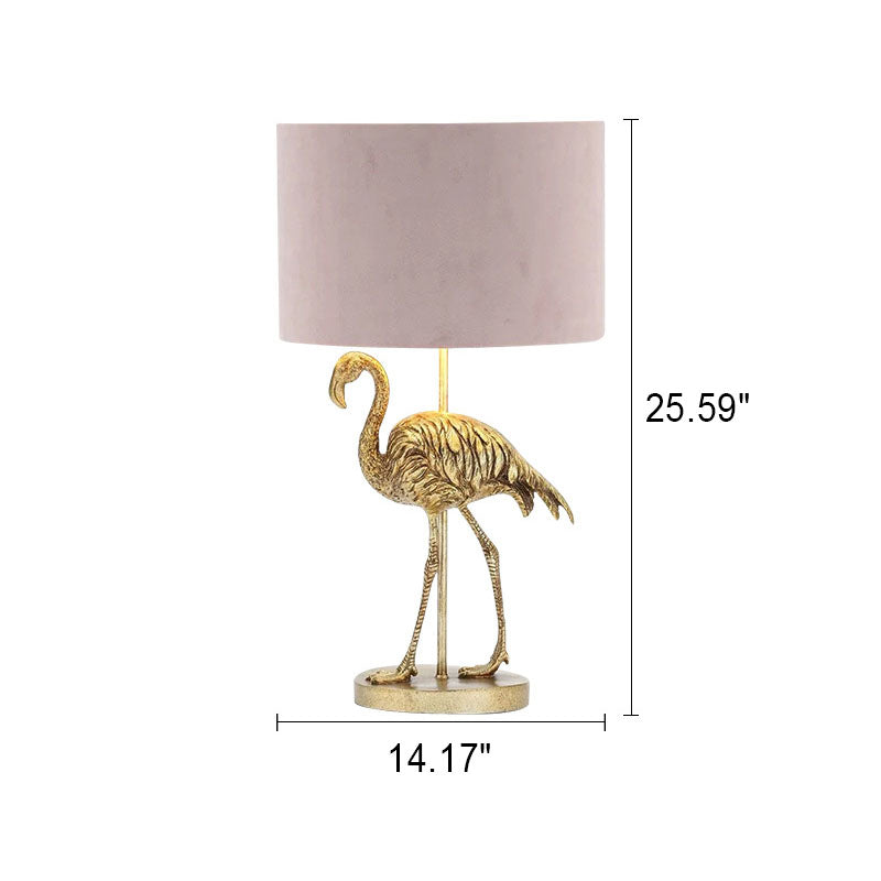 Flamingo Resin Fabric Table Lamp