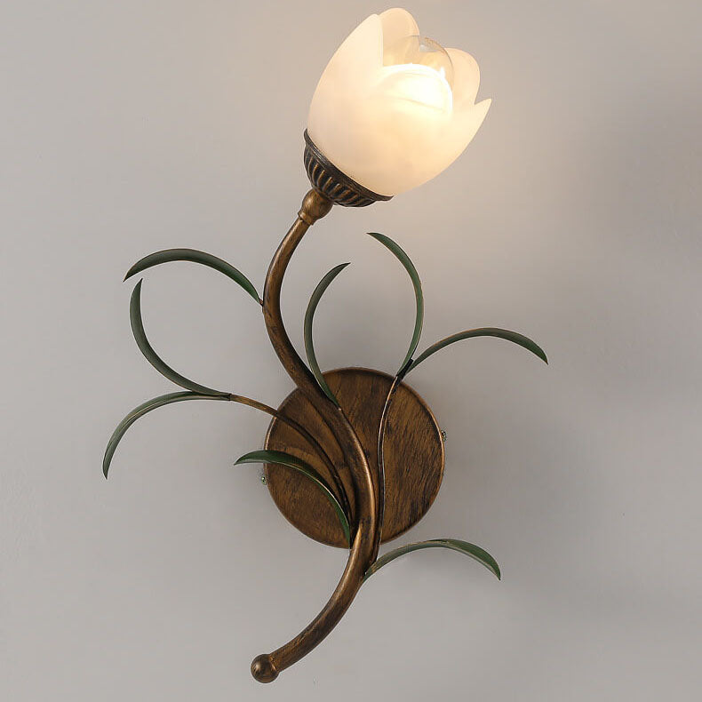 Glass Flower Wall Lamp