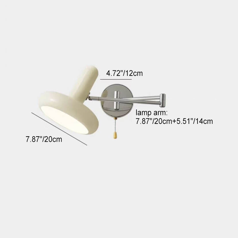 Cream White Iron Rocker Wall Lamp