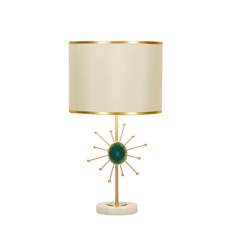 Fabric Agate Table Lamp