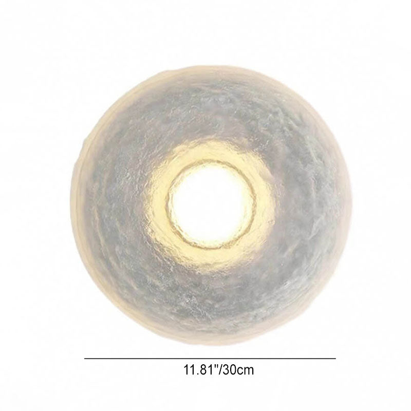 Resin Wrought Iron Round Wall Lamp