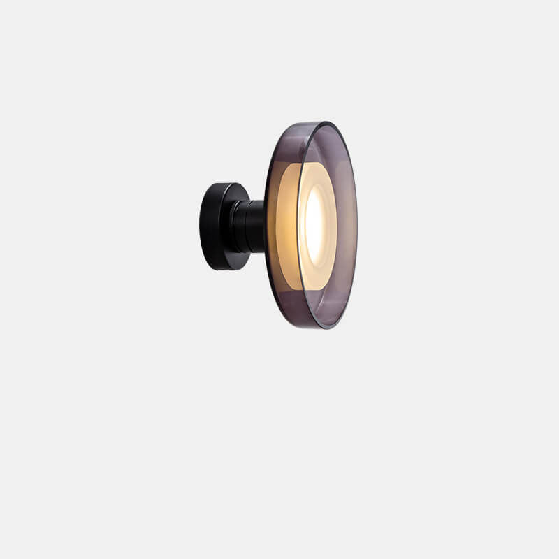 Round Hardware Glass Wall Lamp