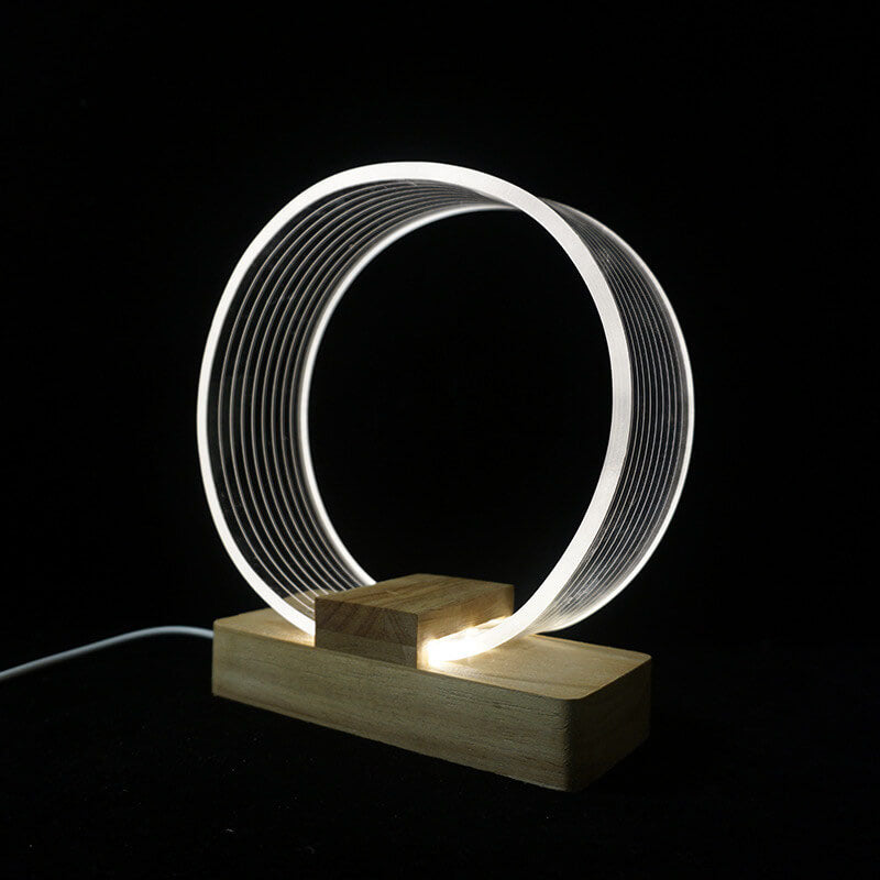 High Translucent Acrylic Circle Table Lamp