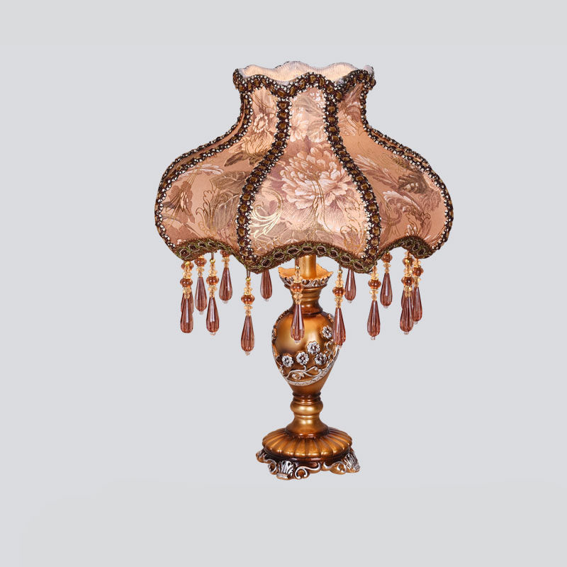 Fabric Lace Resin Table Lamp