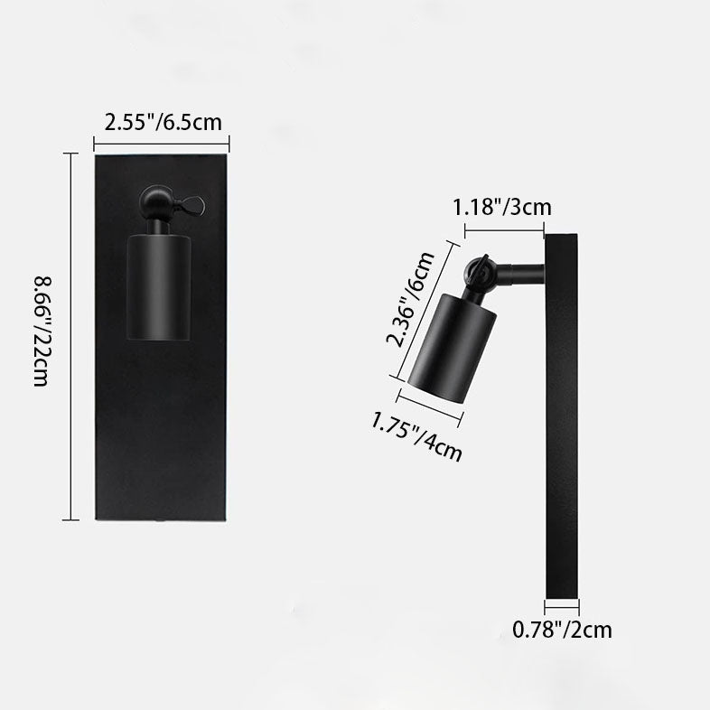 Iron Black Finish Frame Wall Lamp