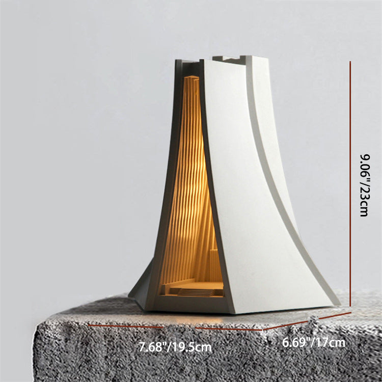 Triangle Concrete Bedroom Table Lamp