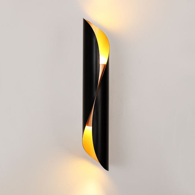 Strip Spiral Iron Hallway 2-Light Wall Lamp