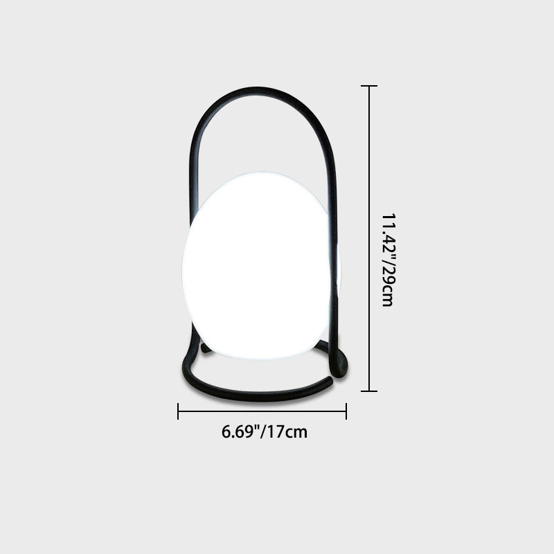 Metal PE Ball Egg Table Lamp