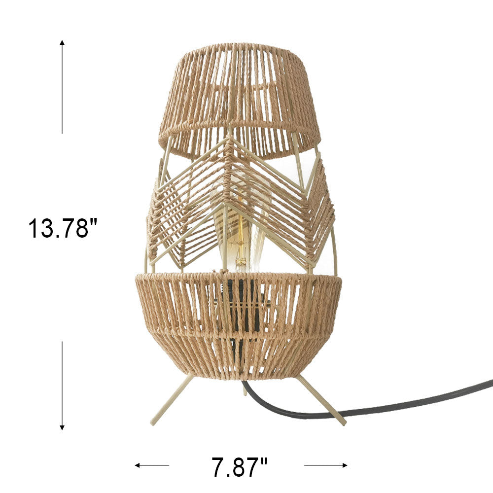 Iron Rattan Weaving Floor Lamp