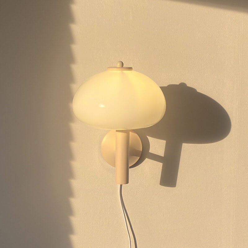 Milk White Iron Glass Wall Lamp