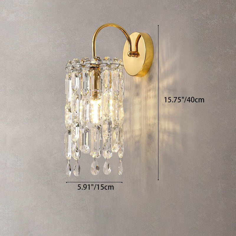 Gold Finish Frame Dazzling Wall Lamp