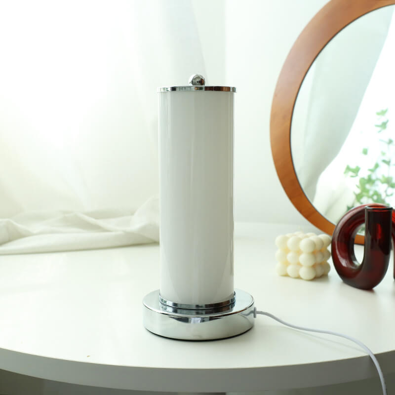 Glass Column Night Table Floor Lamp