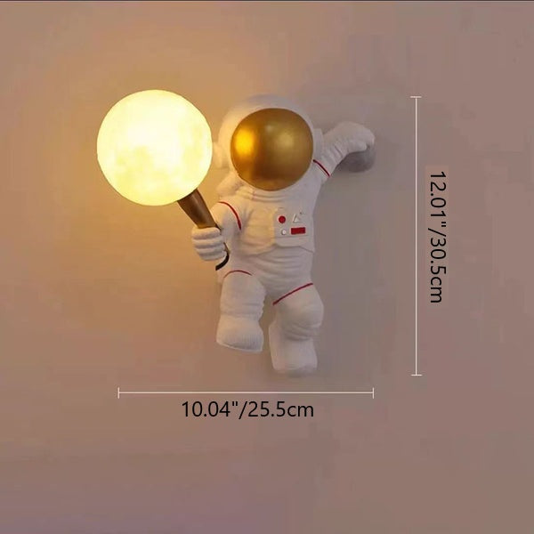 Cartoon Astronaut Resin ABS Wall Lamp