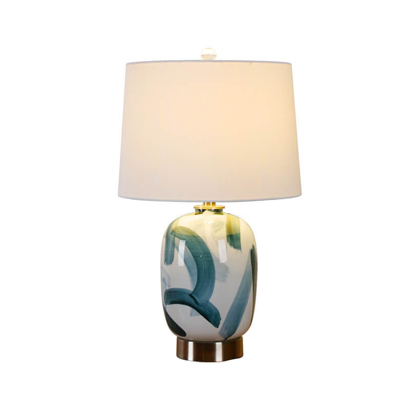 American Dome Fabric Ink Table Lamp